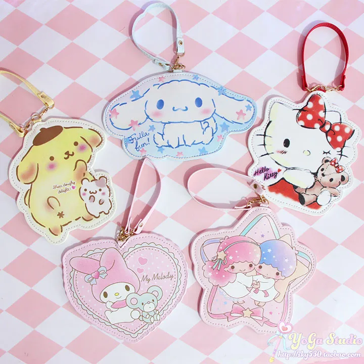 Мультфильм Япония hello kitty My Melody Cinnamoroll пудинг собака Маленькие близнецы звезды автобус карта Студенческая карта чехол Брелок багажная бирка