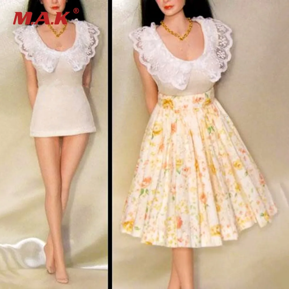 Масштаб 1/6 женская футболка и юбка модели одежды набор для 12 дюймов UD PH фигурки