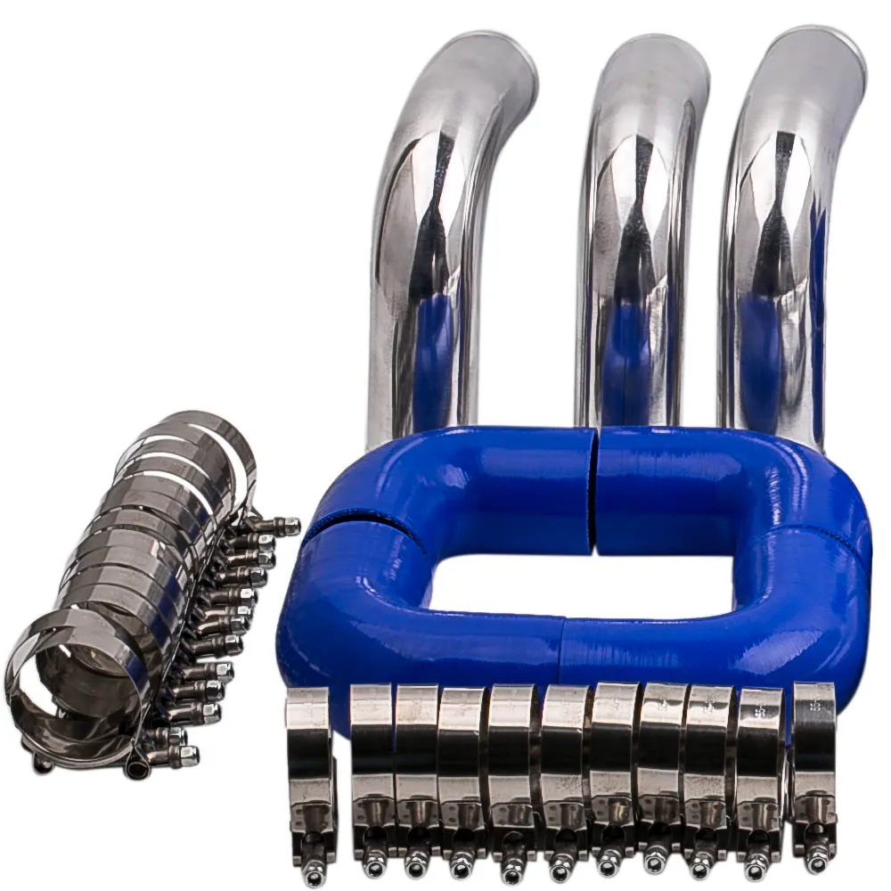 64mm 2.5 Aluminum Universal Intercooler Turbo Piping T-Clamp kits 12 Pieces | Автомобили и мотоциклы