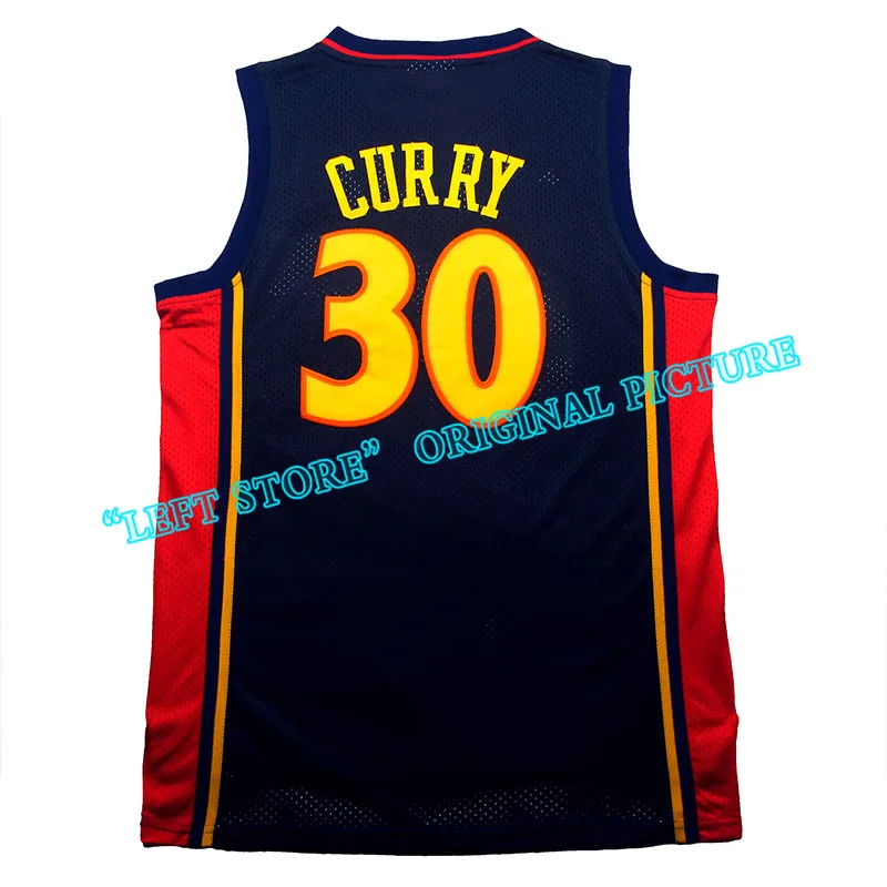 Молния джерси стивен карри возврат дешевые 100% Прошитой Логотипы баскетбол