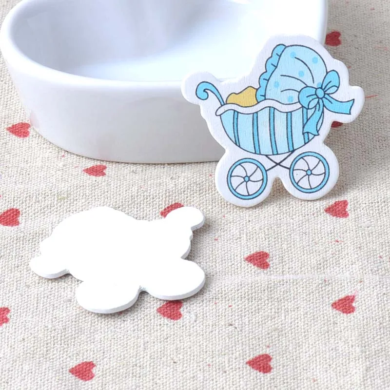 Синий/розовый Детские коляски расписные деревянные кнопки ручной работы