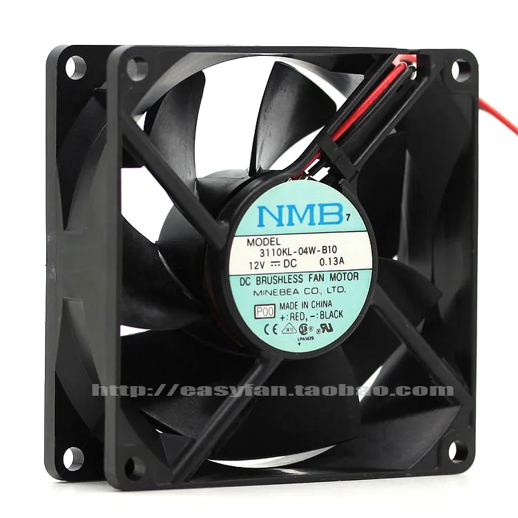 Новый NMB-MAT NMB 3110KL-04W-B10 8025 8 см 12V 0.13A 2 линии шарикоподшипник Вентилятор охлаждения