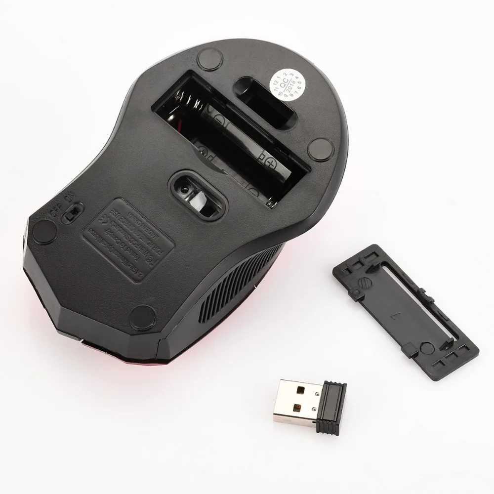 Красный цвет новейшая беспроводная мышь 2,4G Mause USB оптическая компьютерная геймерская мышь 4 кнопки 1600 dpi игровая мышь для ПК ноутбука рабочего стола