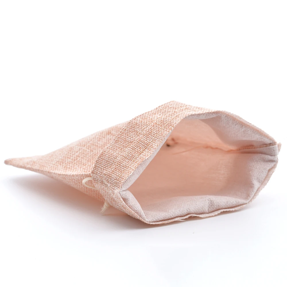 

17x23cm 100pcs Faux jute/Hessian Burlap Jewelry Gift Grocery Promotions Shoes Packaging Storage Bags Wedding Party Favors Holder
