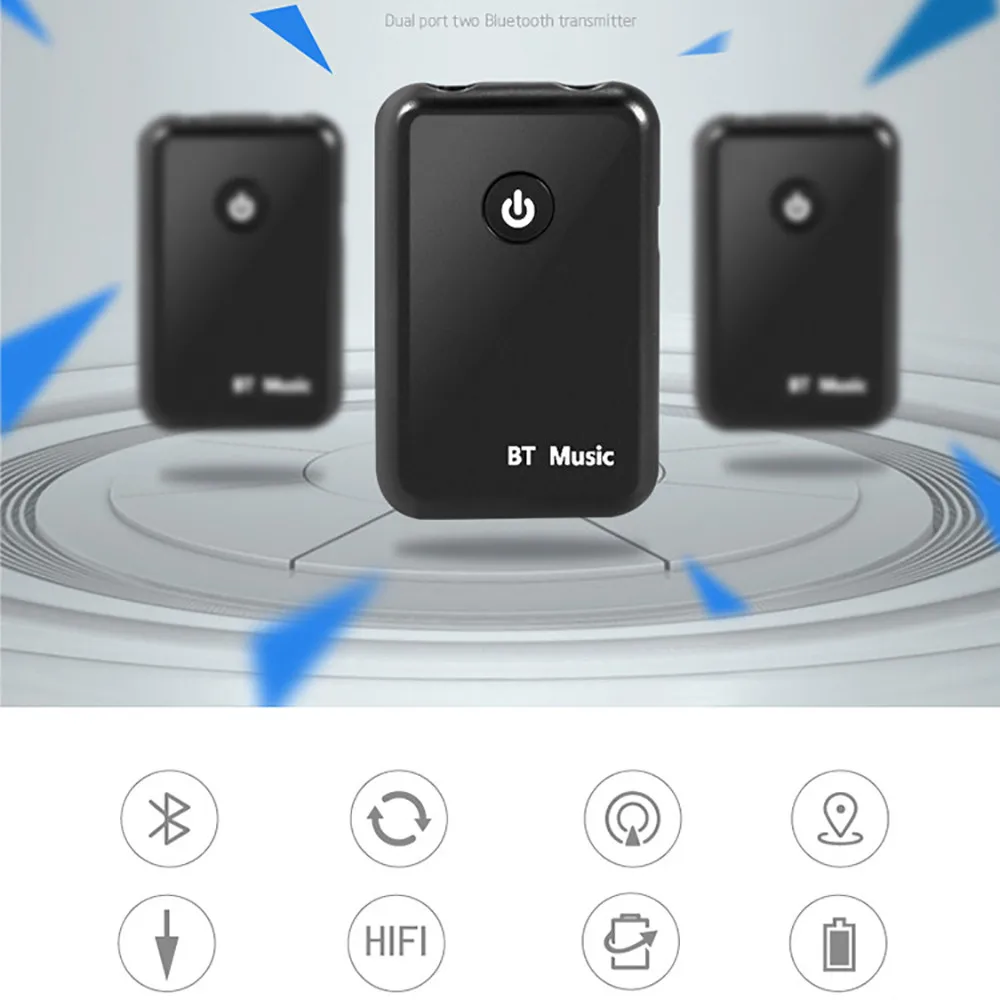 Беспроводной 2в1 Bluetooth передатчик трансформатор приемник 3,5 мм Hifi Беспроводная стерео Музыка Аудио V4.2 руки для ТВ/DVD/Mp3/PC