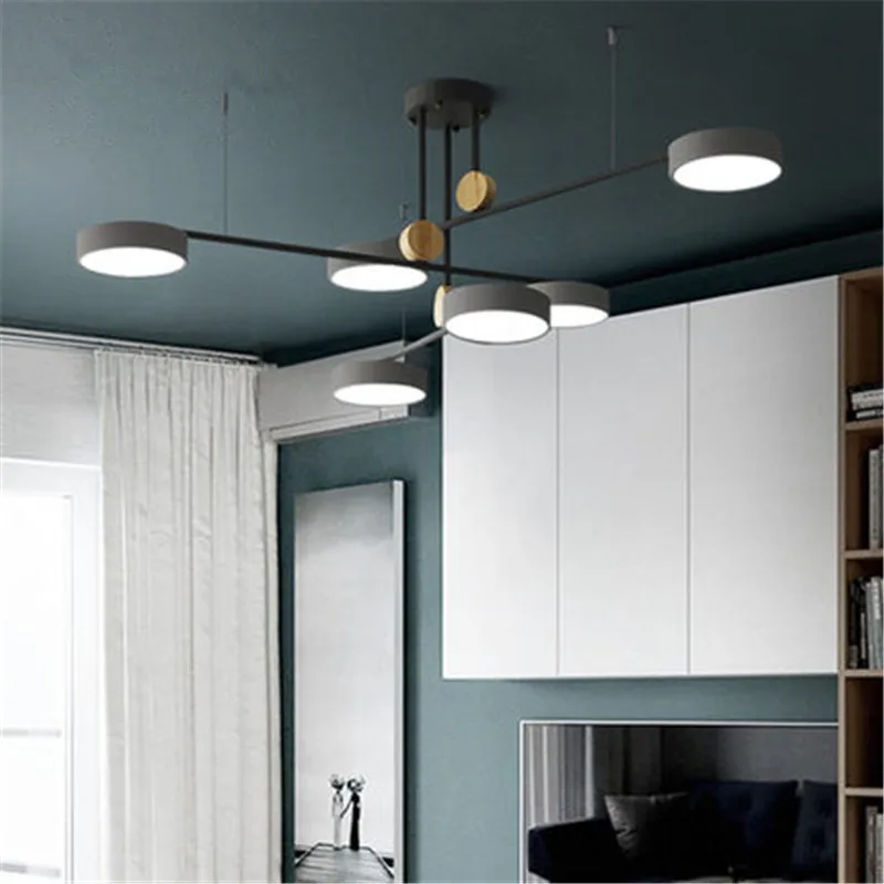 

Post-modern ins luxury living room chandelier creative simple atmosphere hotel golden restaurant rotating light free shipping