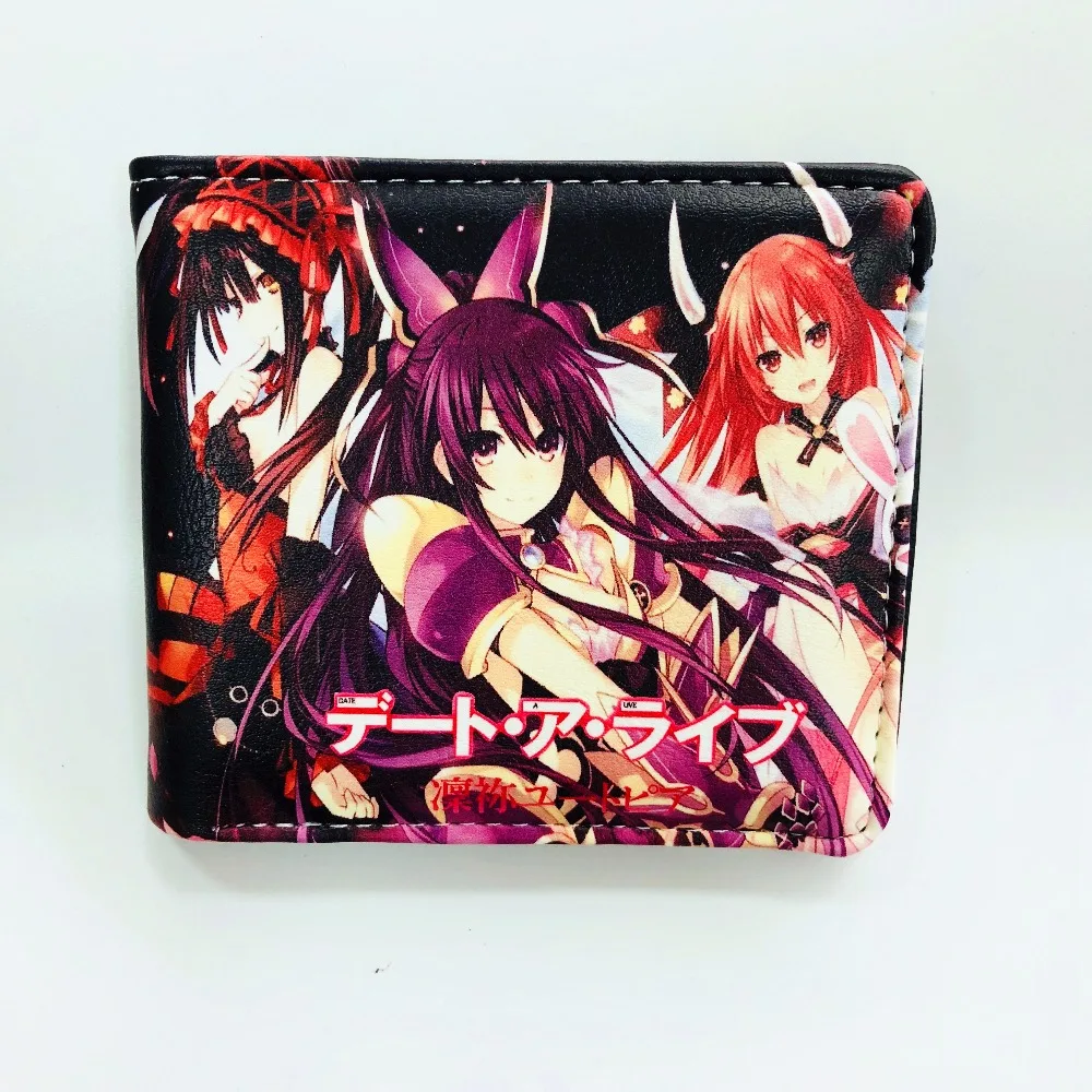 Япония Аниме мультфильм ДАТА жить бумажник короткие PU leathe кошелек bi fold держатель