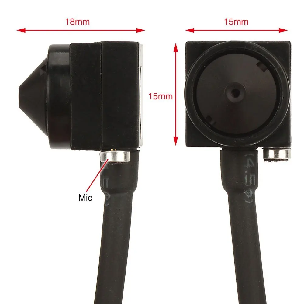 Uvusee CCTV 1/3 sony CCD 1000TVL 3,7 мм широкоугольная HD мини камера видеонаблюдения с аудио микрофоном