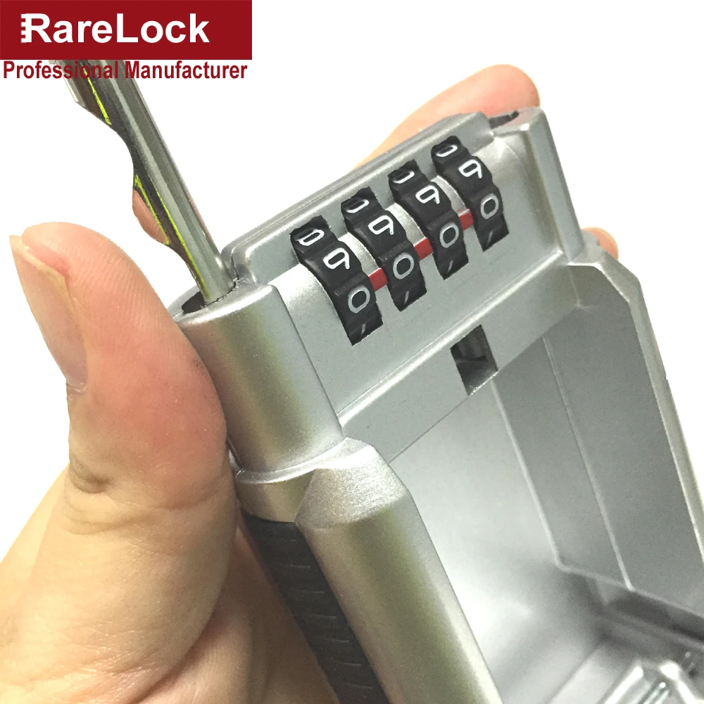 

Safe Storage Key Box Combination Padlock Boxes for Outdoor 4 Digital Password Custom Lock Home Security Rarelock e