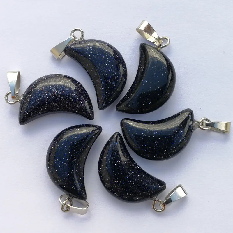 50 шт. подвески в форме полумесяца Голубой песок|pendant for jewelry|pendants jewelry makingpendants wholesale