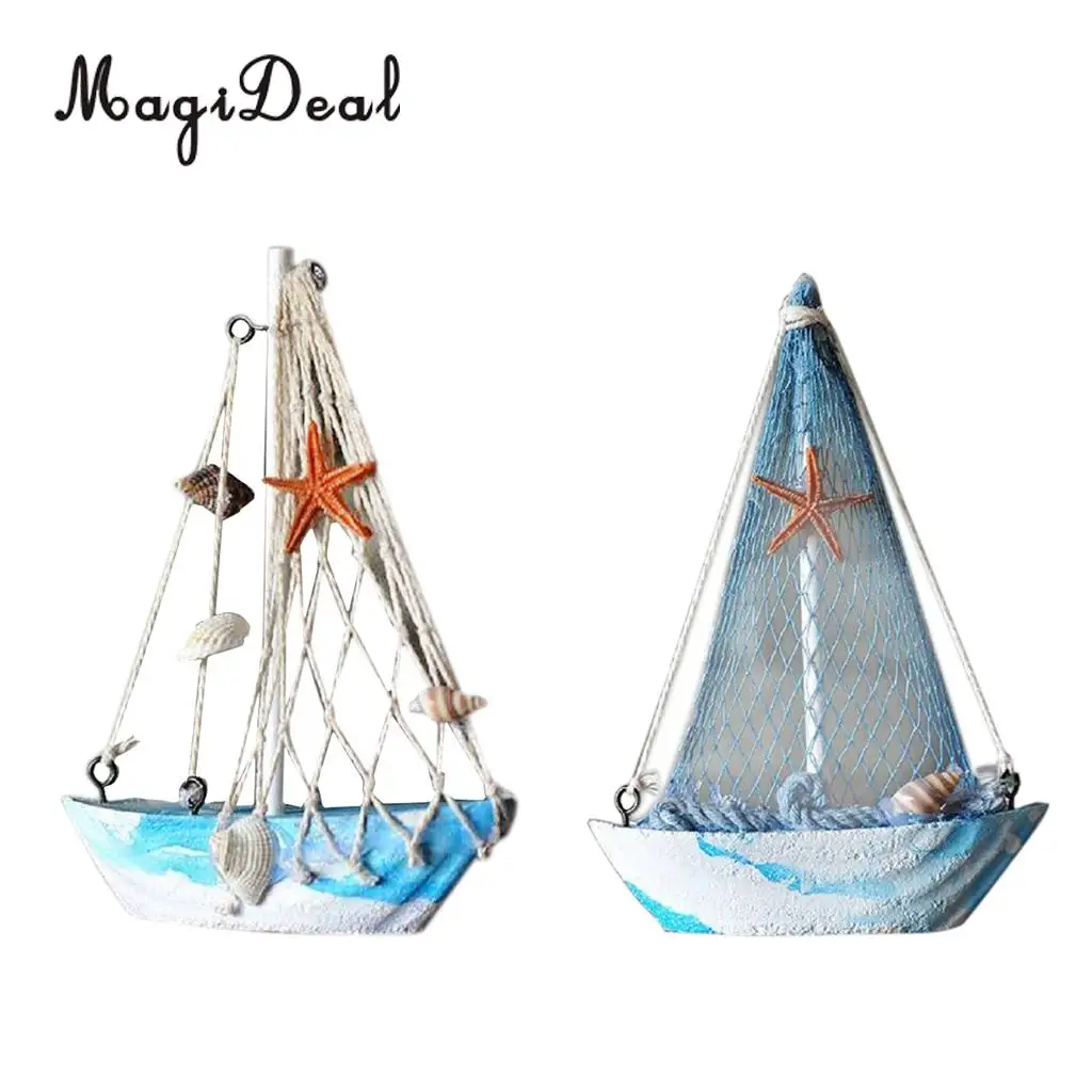 2 шт. Винтаж Средиземноморский Стиль морской мореходный синий деревянный