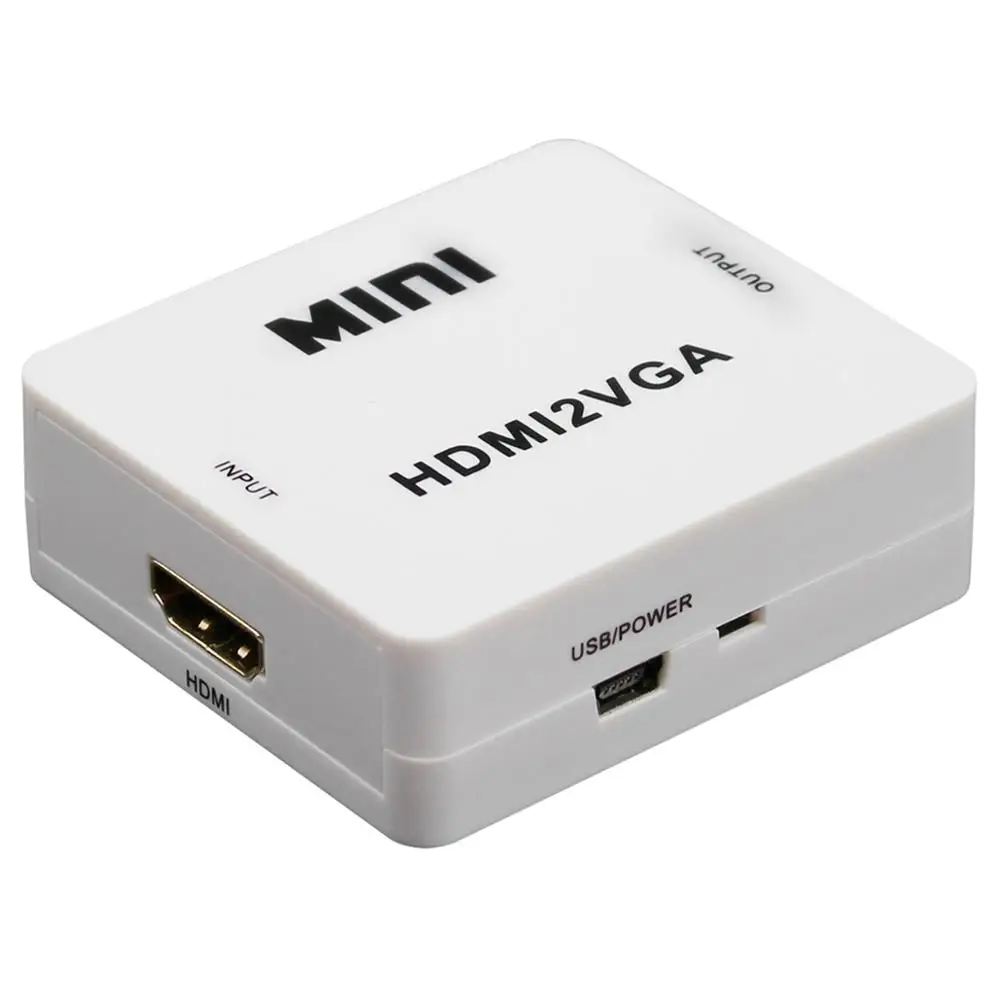 Преобразователь HDMI в VGA аудио адаптер мини-преобразователь Аудио и видео 1080P HDMI2VGA