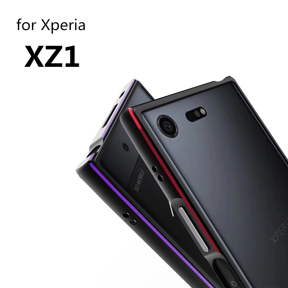 Чехол для Sony XZ1 Luxury Deluxe Ультратонкий алюминиевый бампер Xperia G8341 G8342 + 2 пленки (1