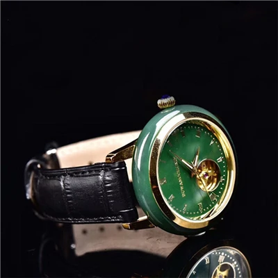 women Jade watch Новинка, женские механические наручные часы для пары, нефритовые ультратонкие часы с полым циферблатом, деловые мужские часы, модные женские часы - Цвет: women Jade watch