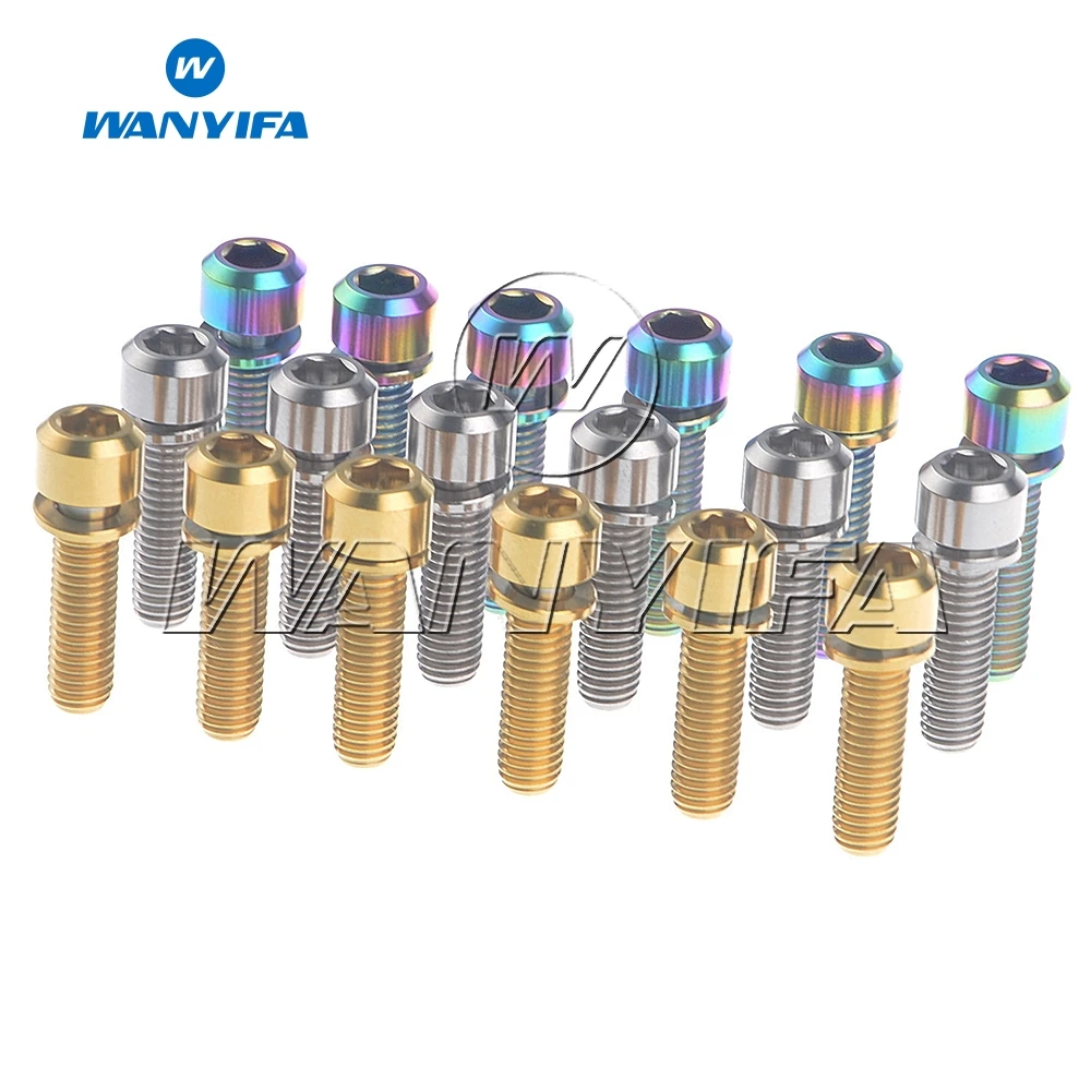 Титановый болт &quotwanifa&quot M5x16mm M5x18mm M5X20mm титановый Ti велосипедные шурупы с шайбой 6