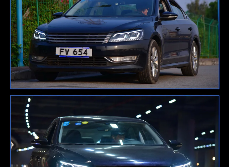 AKD тюнинг автомобильных фар для Volkswagen Passat US verson 2011 светодиодные фары DRL ходовые огни Биксеноновые лучевые огни ангельские глазки