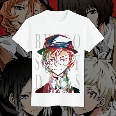 02 Новая футболка Bungou для бродячих собак Nakahara Chuuya дазай Осаму, Мужская футболка, летние футболки, топы - Цвет: 02