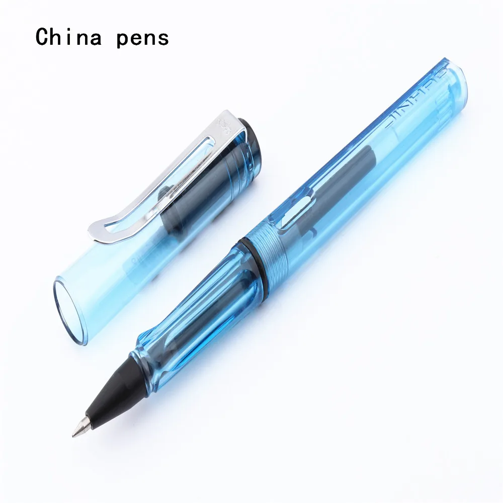 Высокое качество Jinhao 599 различные цветные школьные офисные канцелярские гелевые ручки - Цвет: Transparent blue