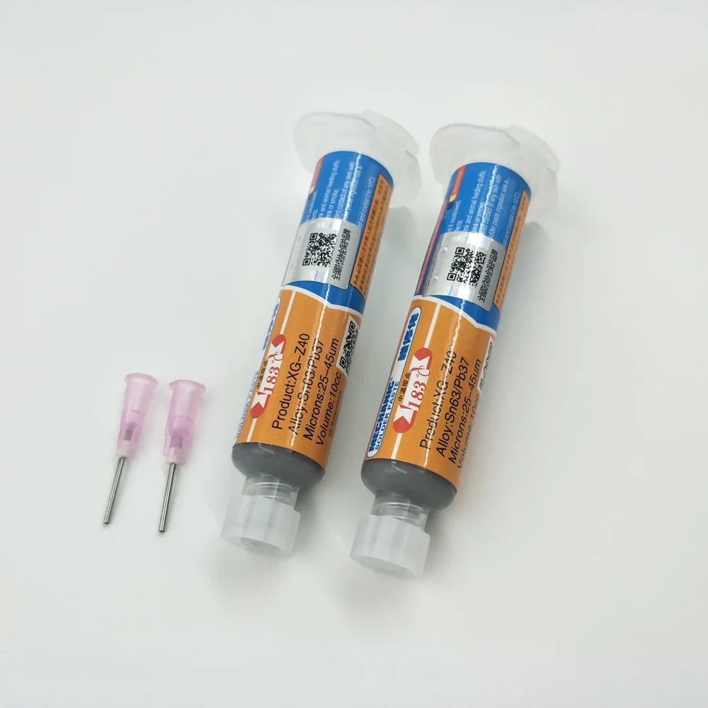 XG-Z40 флюс паяльной пасты 2 шт 10CC механик Олово Sn63/Pb37 25-45um шприц для PCB SMD мобильного телефона ремонт XG z40