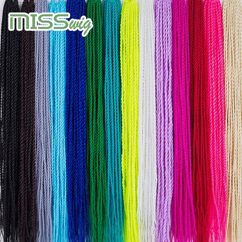 Синтетические плетеные косы MISS WIG Ombre Senegalese 24 дюйма 30 корней в упаковке для женщин
