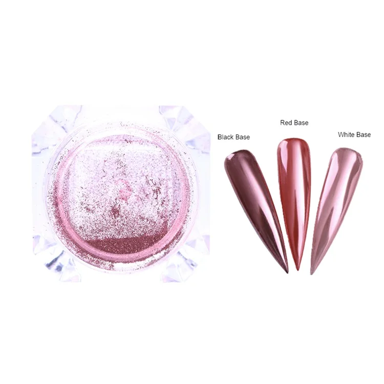 mirror powder 10 Зеркало для ногтей Блестящий Порошок металлический цвет УФ-гель для дизайна ногтей Полировка хромированные хлопья пигмент пыль украшения Маникюр - Цвет: mirror powder 10