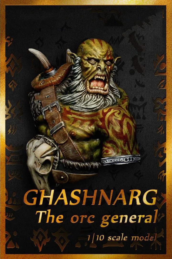 Разобранный 1/10 старинный человек Orc общий воин бюст статуя из смолы набор