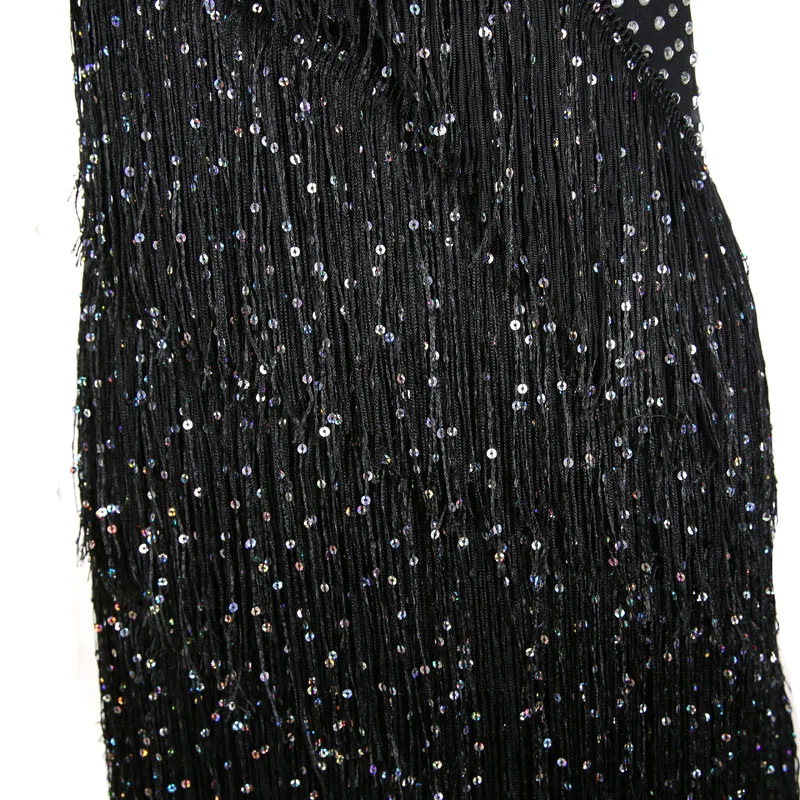 Элегантный 3 шт./компл. Одежда для танцев с кисточками бусинами и дамских платьев
