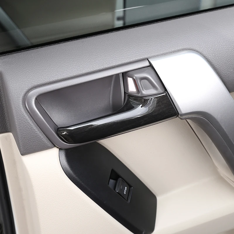 Car Accessories Interior Door Handle Protection Decoration Cover Trim For Toyota Overbearing 2010-2018 Black Wood Grain 4 Pcs | Автомобили