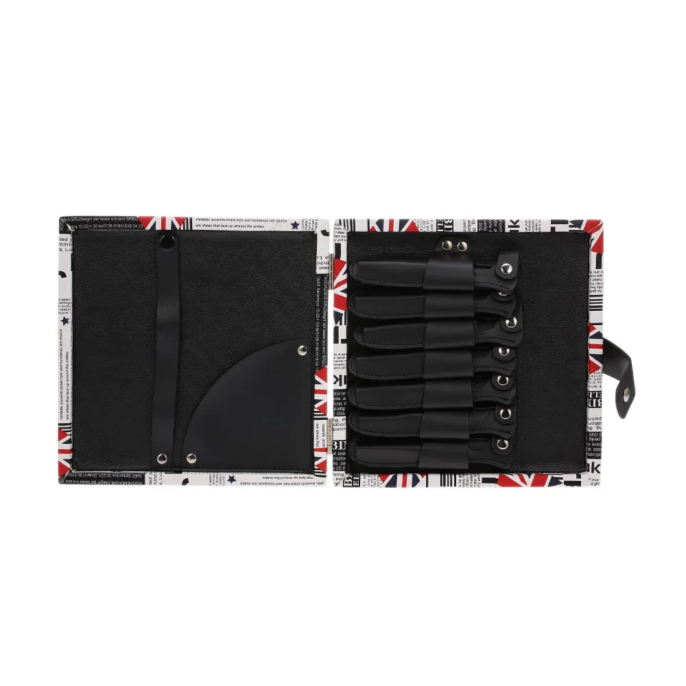 7 шт. чехол для парикмахерских ножниц держатель из искусственной кожи