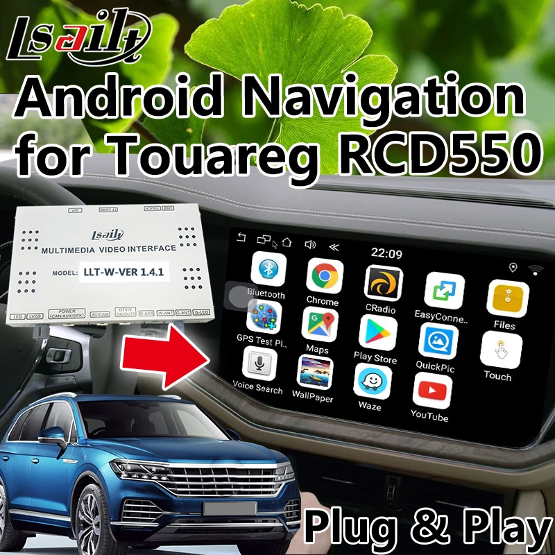 Видео интерфейс Plug & Play Android навигация для 2010 2018 Volkswagen Touareg RCD550 с онлайн картой