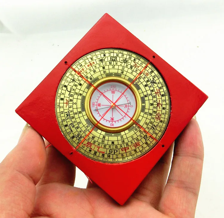 Символ Гонконга 2 дюймовый карманный компас расположение инструментов медные
