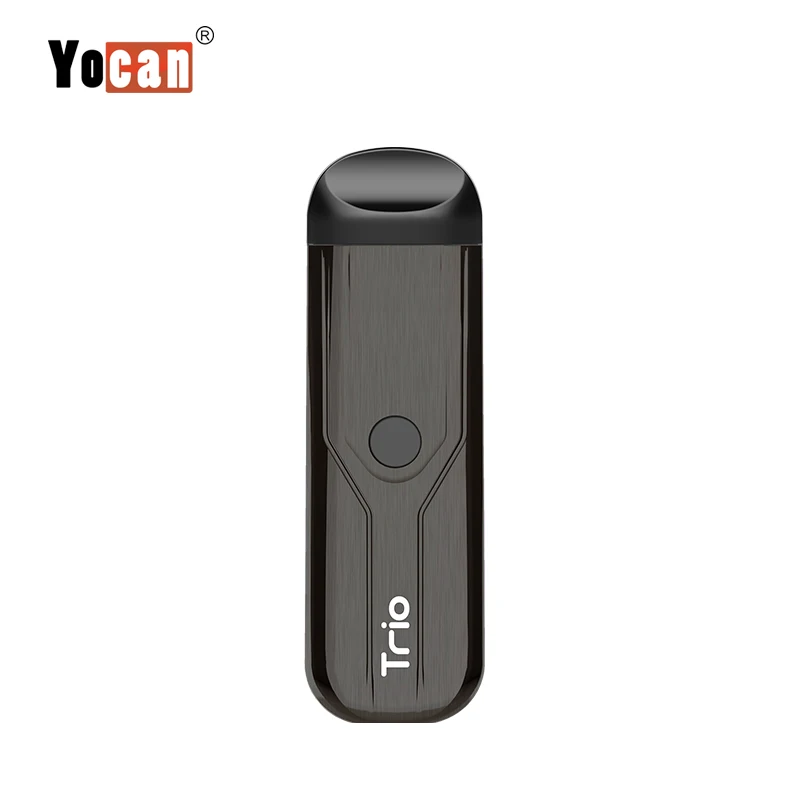 Gunmetal Yocan Trio 3в1 pod Kit 1,0 мл с аккумулятором 500 мАч электронная сигарета Trio vape ручка с для КБР сок воск испаритель - Цвет: Gunmetal