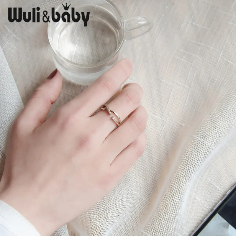 Wuli &amp baby кофейное золото Стразы классическое кольцо Женское Обручальное