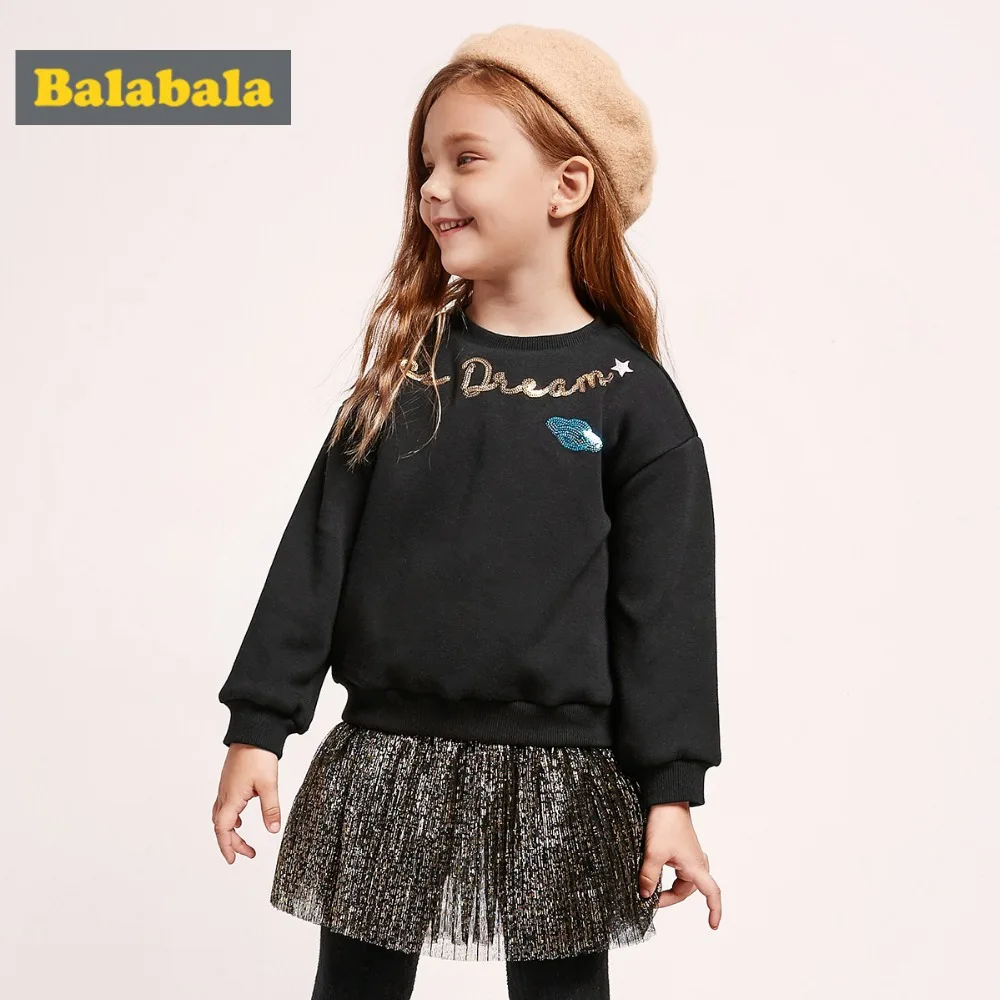 Balabala Girl Fake 2 Piece dress Thermal for autumn and spring | Детская одежда и обувь