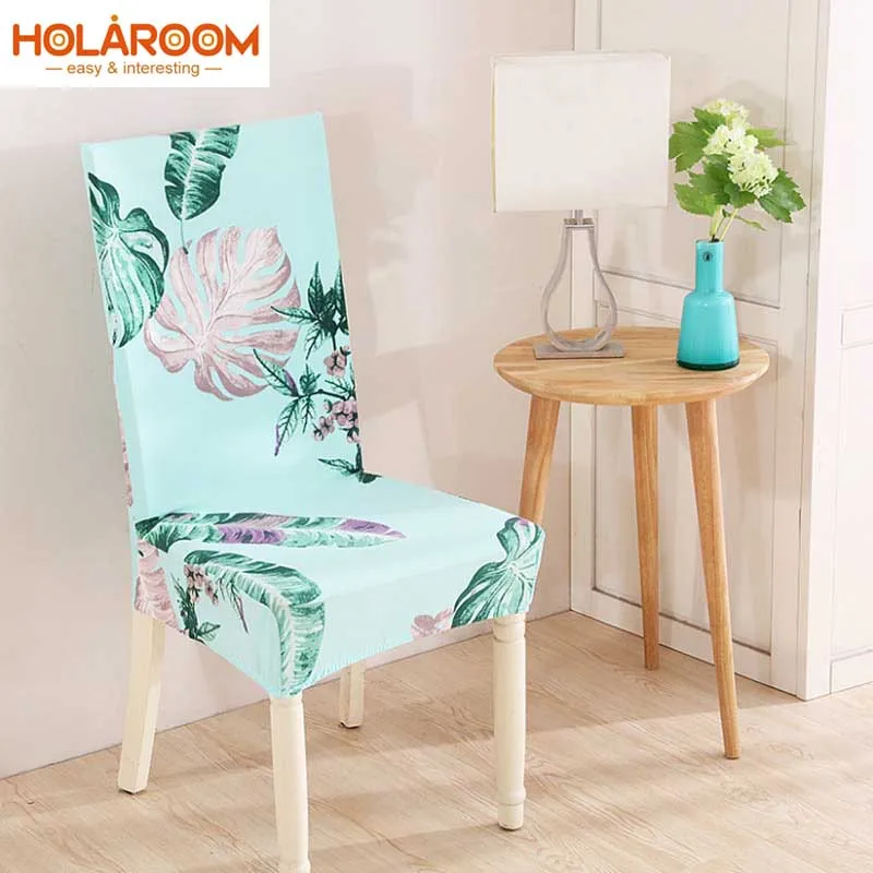 

2 шт./лот Чехол для стула с цветочным узором для банкета/столовой/кухни пыленепроницаемые Чехлы для стула эластичный чехол для сиденья cubierta ...