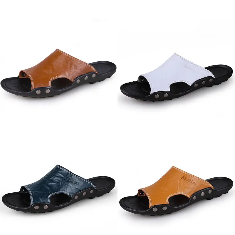 Summer Men Sandals Plus Big Shoes Soft Breathable Beach Casual Outdoor Quality Leather Slippers For Man Flip Flops Zapatos | Обувь