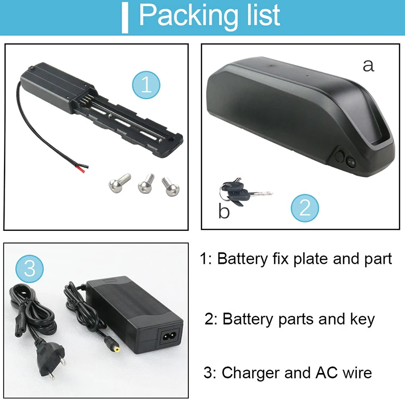 36V 17Ah/48V 52V 14Ah Polly Jumbo Electric Bike Battery Bafang BBSHD BBS02 BBS01 TSDZ2 1000W 750W 500W 350W | Спорт и развлечения