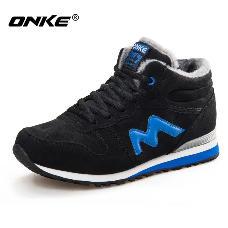 Onke зимние кроссовки для бега мужские замшевые кожаная спортивная обувь женские