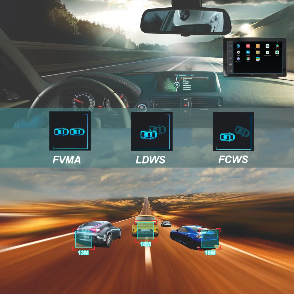 MTHNHO 9 &quotWi Fi автомобильный dvr камера Android gps навигации ADAS видеокамера регистратор
