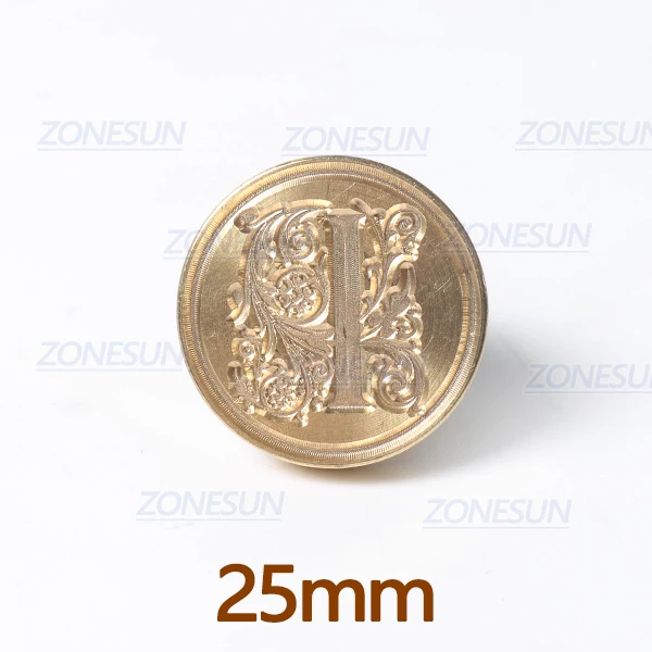 I with handle ZONESUN Письмо Конверт уплотнение воск медь печать штамп искусство декоративное уплотнение воск печать штамп деревянная ручка свадебный пост подарки - Цвет: I with handle