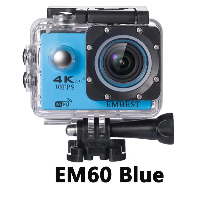 EM60 Blue EMBEST 4 K wifi Удаленная 16 МП Спортивная экшн камера на шлем Ultra HD 170D Водонепроницаемая 30 м Экстремальная Спортивная камера для RC самолета - Цвет: EM60 Blue