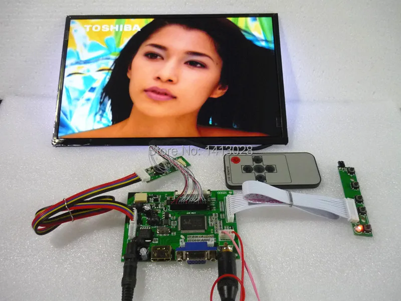 Billig HDMI + 2 Av + VGA LCD Fahrer Board + 10,1-zoll IPS LCD Panel B101UAN02 1920*1200 + Lvds-kabel + OSD Tastatur