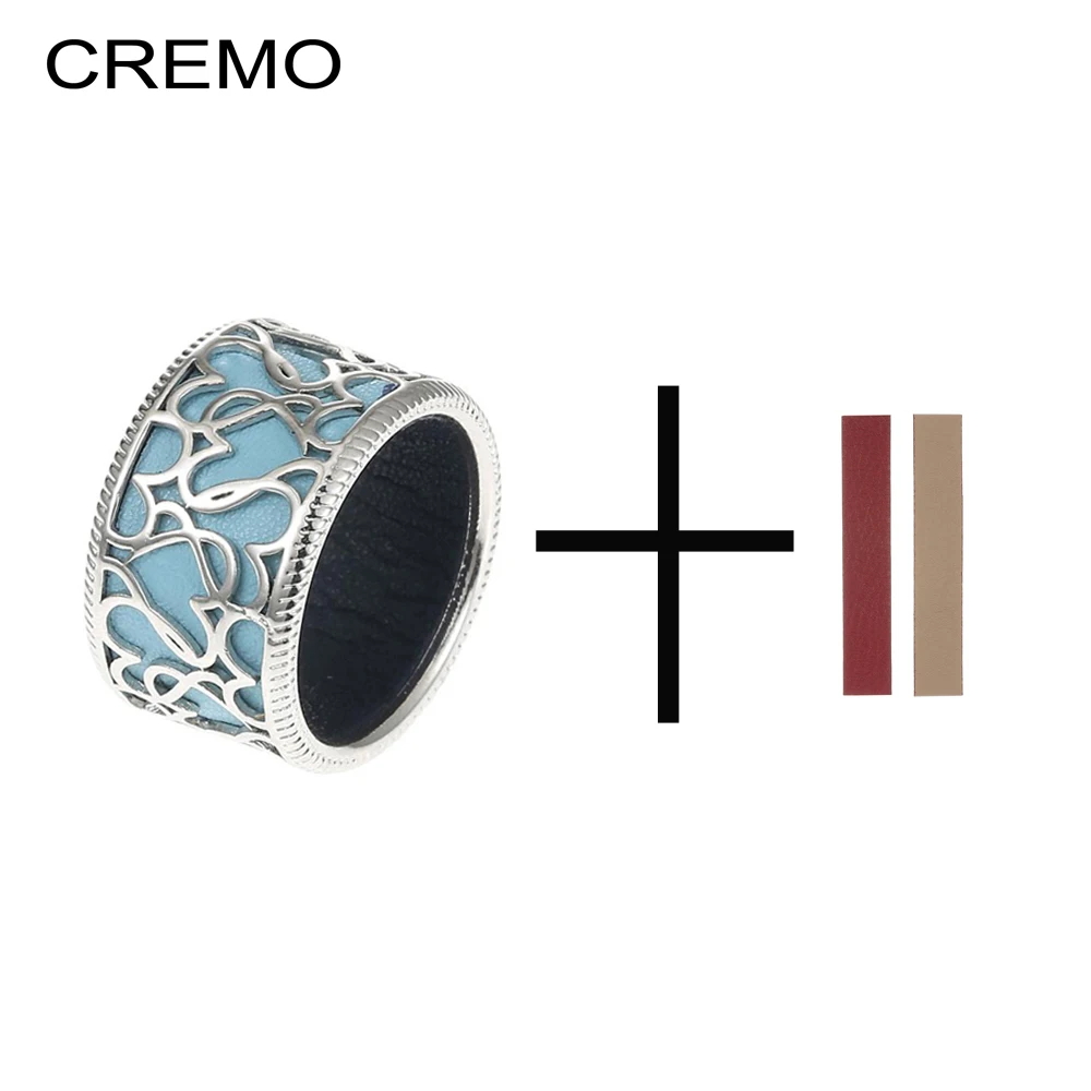 Женское кольцо в форме сердца Cremo кожаная вставка сделай сам для браслета