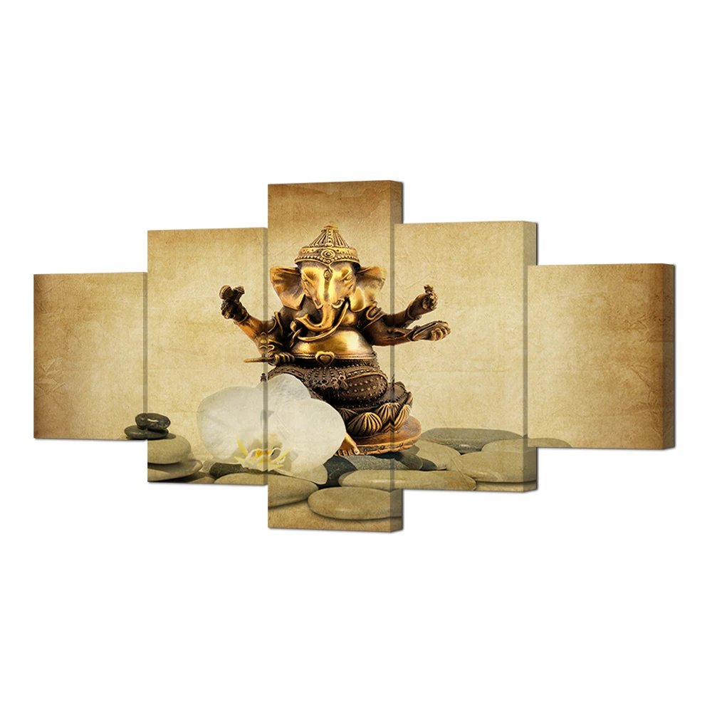 Визуальный художественный декор картины Ганапати 5 шт. индуизм художественное