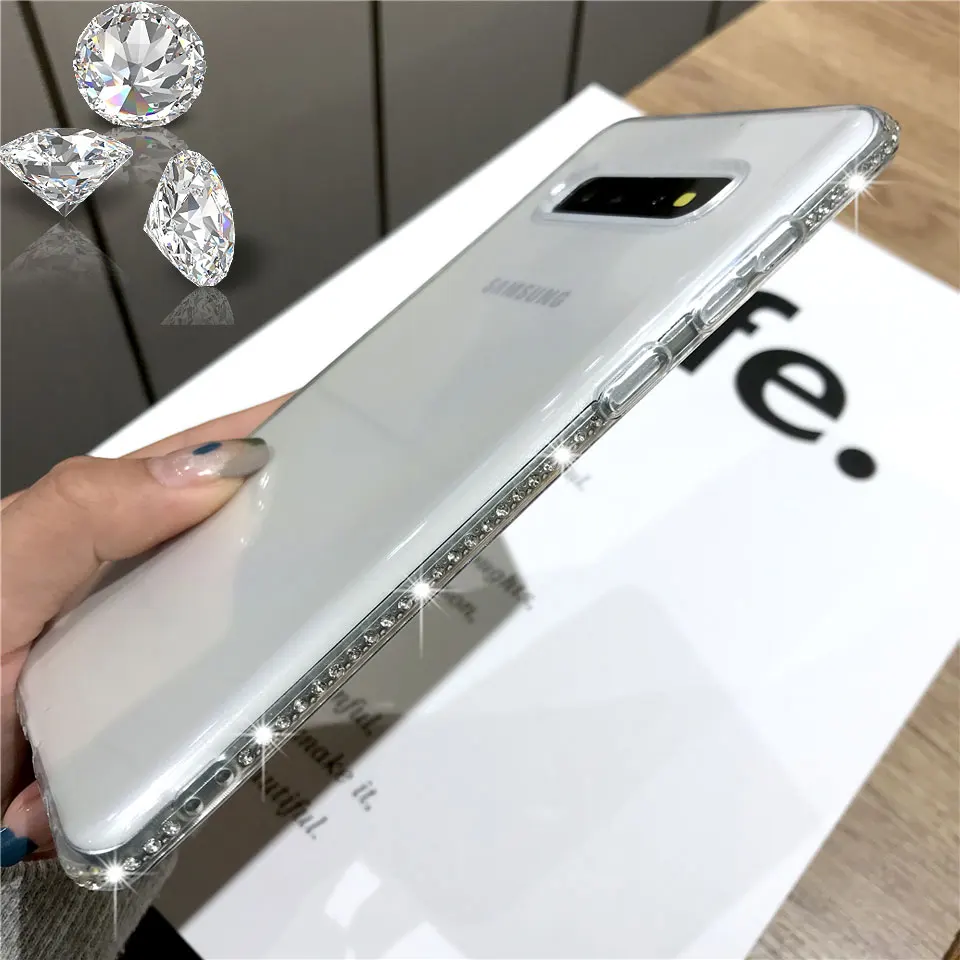 Алмазный блестящий чехол для Samgsung J7 Pro J5 J3 A5 A7 2017 J4 J6 J8 A6 A8 2018 S10 Plus S10E S9 S8 Note 9 чехлы