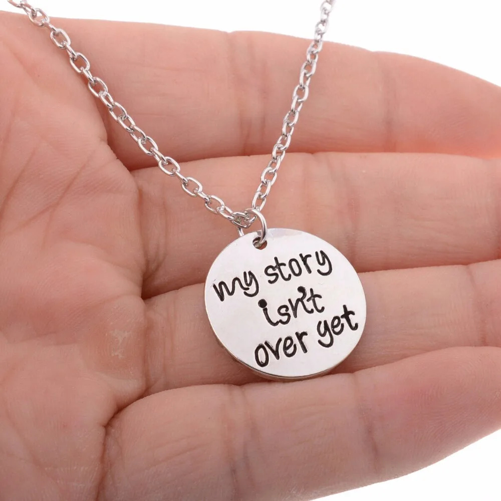 Положительное вдохновляющее ожерелье моя история не за тем чтобы получить кулон