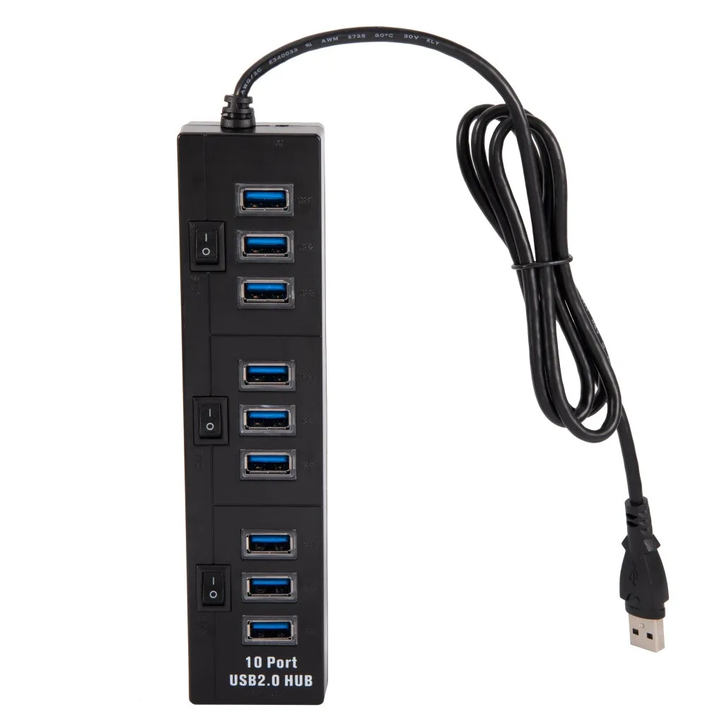 Концентратор USB 2 0 с питанием от концентратор Data10 порт s умный зарядный 3 отдельный