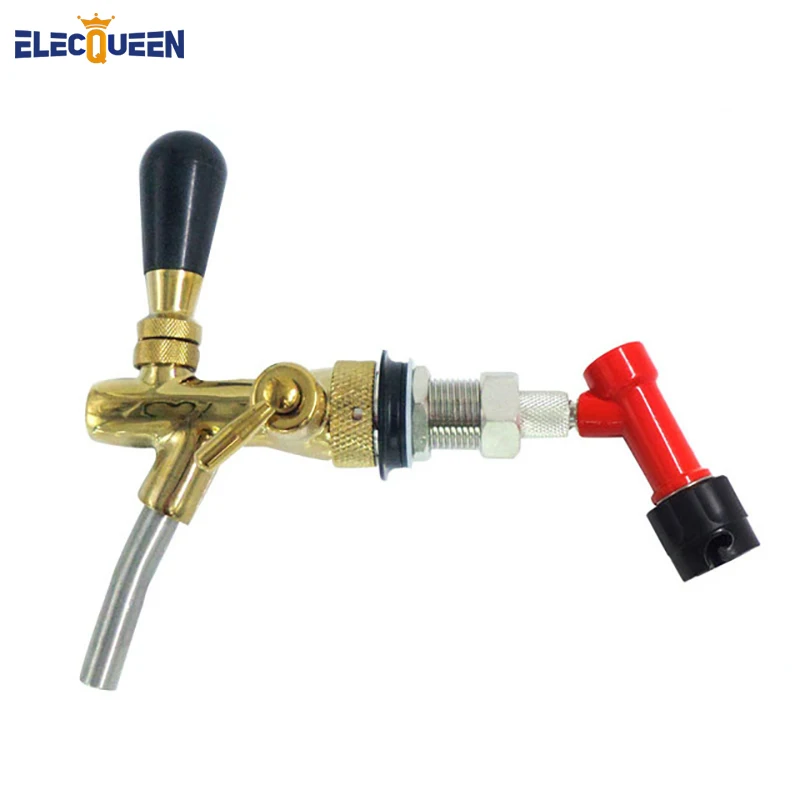 

Homebrew Kegging Kit,Copper plating titanium Adjustable Faucet with faucet Adapter and Liquid Pin Lock fit Cornelius Keg