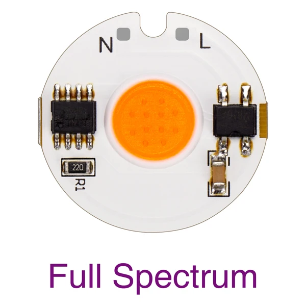 Full Spectrum 10 шт. светодиодный чип COB 5 Вт 7 Вт 3 Вт 9 Вт 12 Вт 220 В светодиодный чип полный спектр теплый холодный день белый умный IC светильник ing для DIY точечный светильник - Испускаемый цвет: Full Spectrum