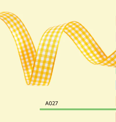

1 Inch 2.5cm checked plaid gingham ribbon